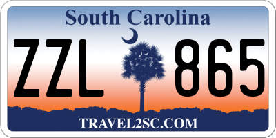 SC license plate ZZL865