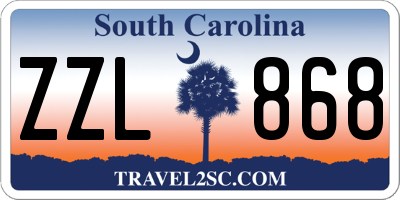 SC license plate ZZL868