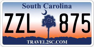 SC license plate ZZL875