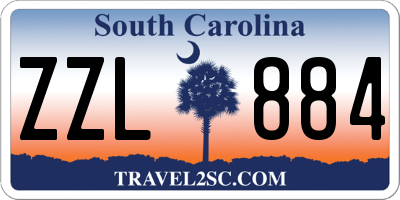 SC license plate ZZL884