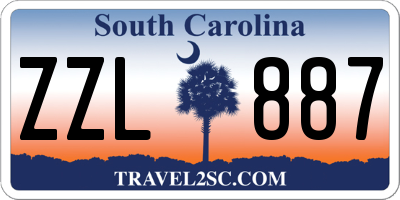 SC license plate ZZL887