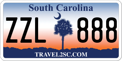 SC license plate ZZL888