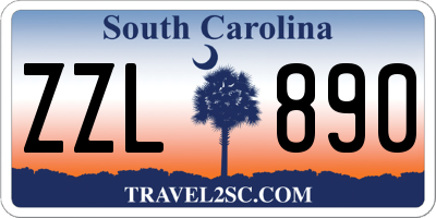 SC license plate ZZL890