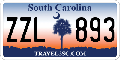 SC license plate ZZL893