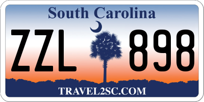 SC license plate ZZL898