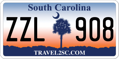 SC license plate ZZL908