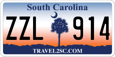 SC license plate ZZL914