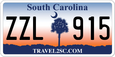 SC license plate ZZL915