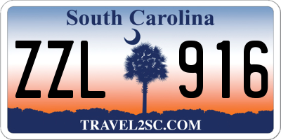 SC license plate ZZL916
