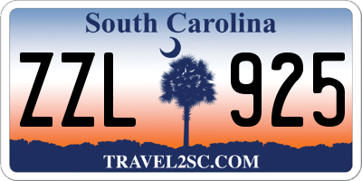 SC license plate ZZL925