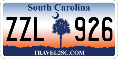 SC license plate ZZL926