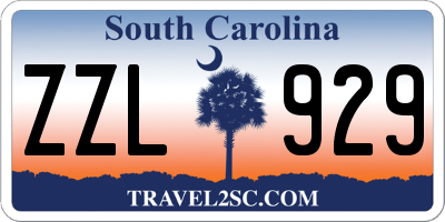 SC license plate ZZL929