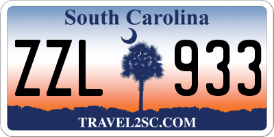 SC license plate ZZL933