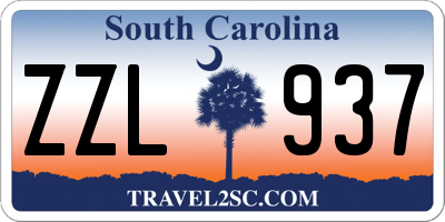 SC license plate ZZL937