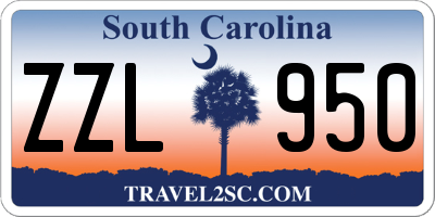 SC license plate ZZL950