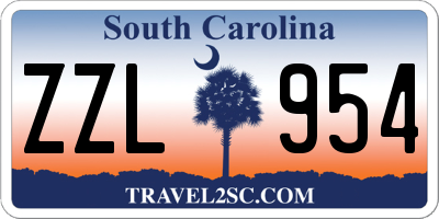 SC license plate ZZL954
