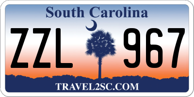SC license plate ZZL967