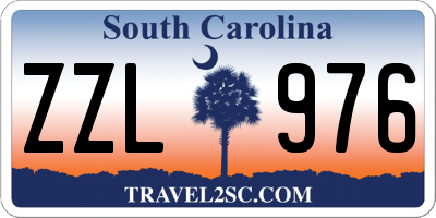 SC license plate ZZL976