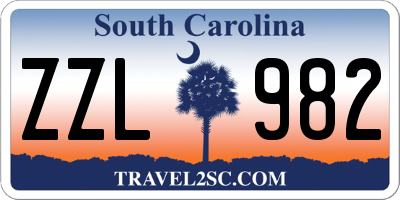 SC license plate ZZL982