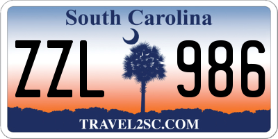 SC license plate ZZL986
