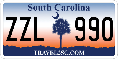 SC license plate ZZL990
