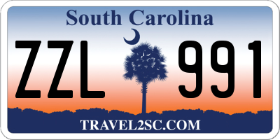 SC license plate ZZL991