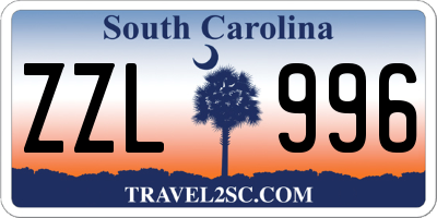 SC license plate ZZL996