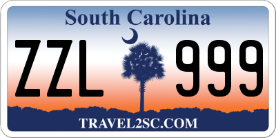 SC license plate ZZL999