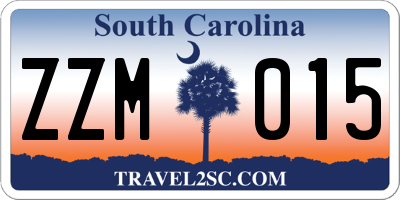 SC license plate ZZM015