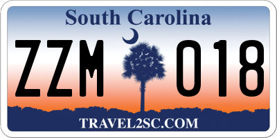 SC license plate ZZM018