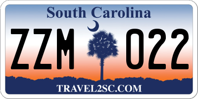 SC license plate ZZM022