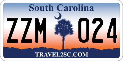 SC license plate ZZM024