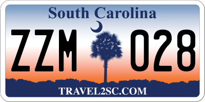 SC license plate ZZM028