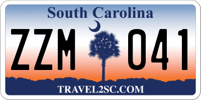 SC license plate ZZM041