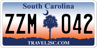 SC license plate ZZM042
