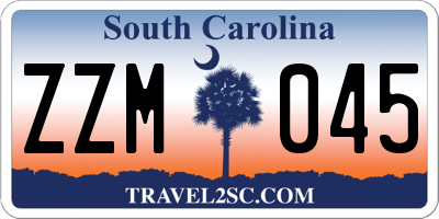 SC license plate ZZM045