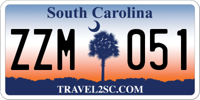 SC license plate ZZM051