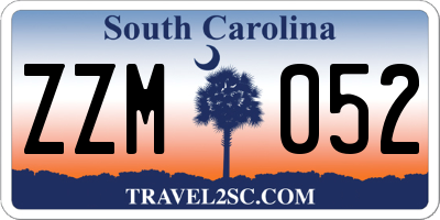 SC license plate ZZM052