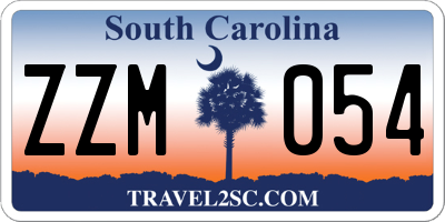 SC license plate ZZM054