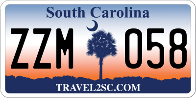 SC license plate ZZM058