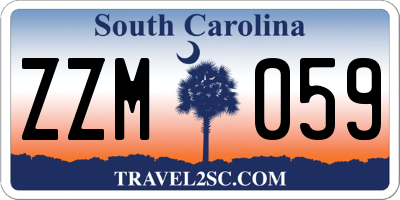 SC license plate ZZM059