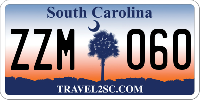SC license plate ZZM060