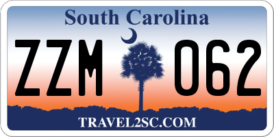 SC license plate ZZM062