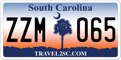 SC license plate ZZM065