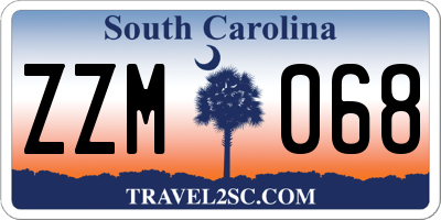 SC license plate ZZM068