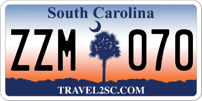 SC license plate ZZM070