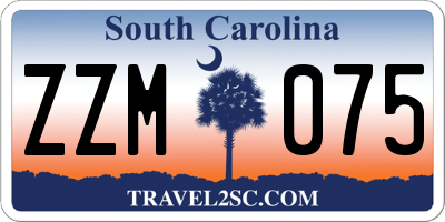 SC license plate ZZM075