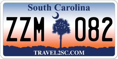 SC license plate ZZM082