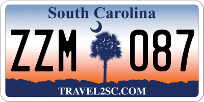 SC license plate ZZM087