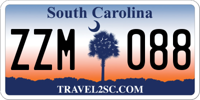 SC license plate ZZM088